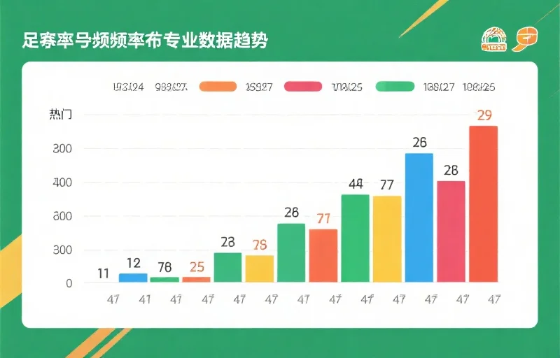 一张展示足彩号码频率分布的专业数据趋势图表,图表色彩清晰,突出热门号码
